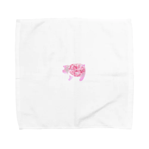美味しそうな子豚ちゃん(ぐーたらオリジナル作品画像) Towel Handkerchief