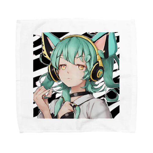 VOCALOID風 猫耳ちゃん Towel Handkerchief