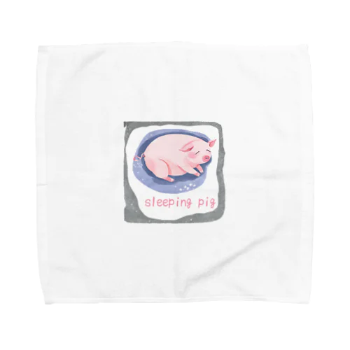 寝てるぶたちゃんグッズ Towel Handkerchief