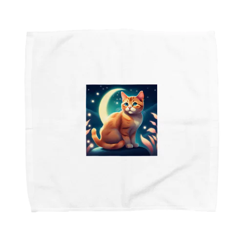 可愛いくて、幻想的な猫のグッズです! Towel Handkerchief