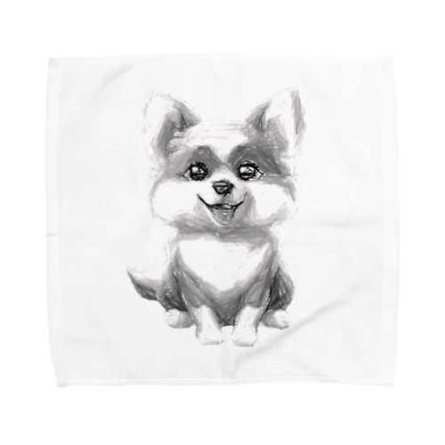 飼い主を待っている犬 Towel Handkerchief