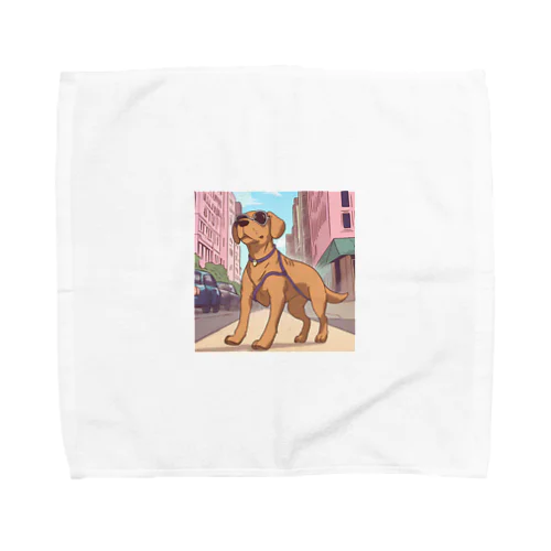 街ゆくDOG Towel Handkerchief