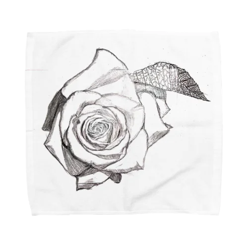 白い薔薇 Towel Handkerchief