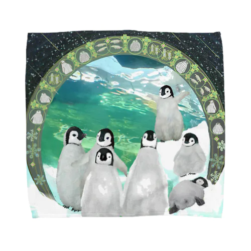 コウテイペンギンのヒナ　たくさん Towel Handkerchief