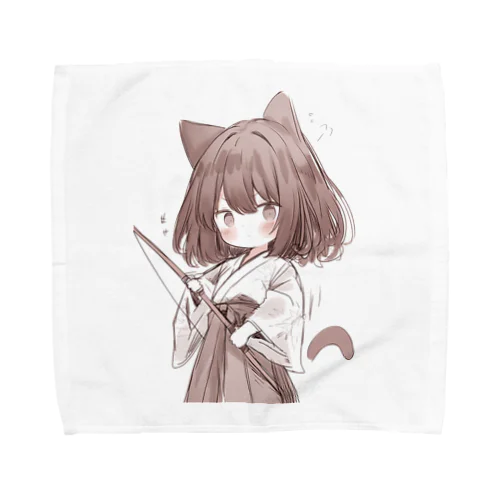 ネコ耳弓道部 Towel Handkerchief