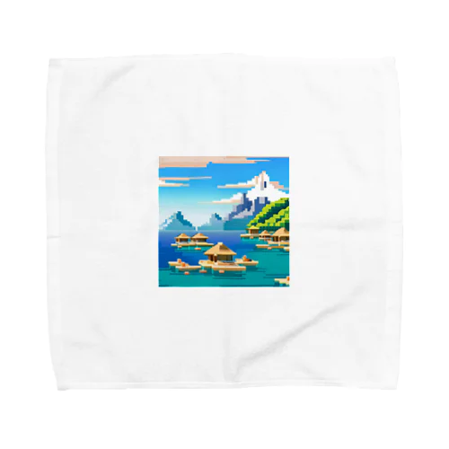 ドット　ボラボラ島のオーバーウォーターバンガロー Towel Handkerchief