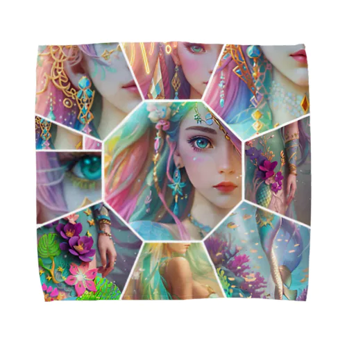 cutie mermaid REINA WORLD Towel Handkerchief