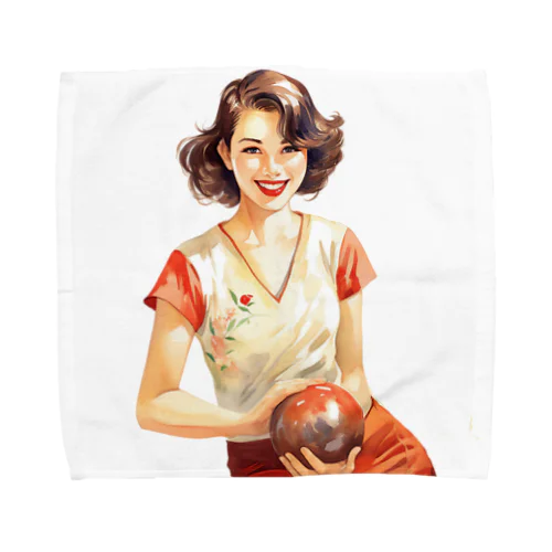 日本人女性ボーリング Towel Handkerchief