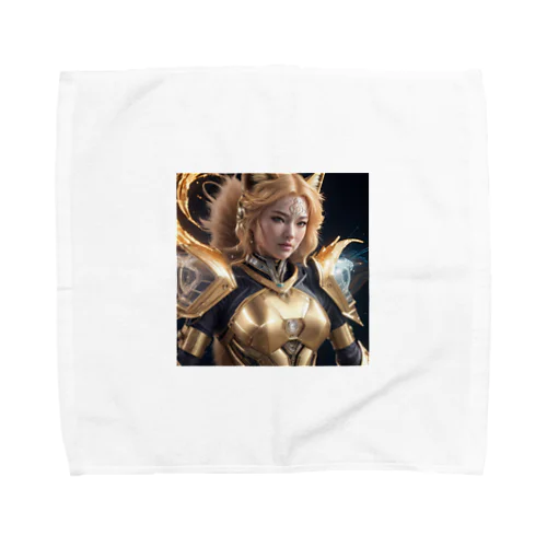 黄金狐女性戦士：永遠の光の守護者 - Golden Vixen Warrior: Guardian of Eternal Light Towel Handkerchief