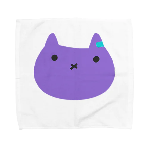 紫猫 タオルハンカチ