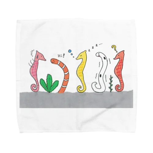 [森図鑑] 仲間に入れて（背景なし） Towel Handkerchief