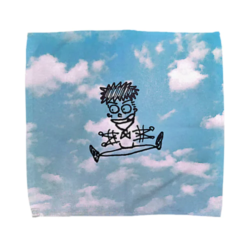 常に前向きくん Towel Handkerchief