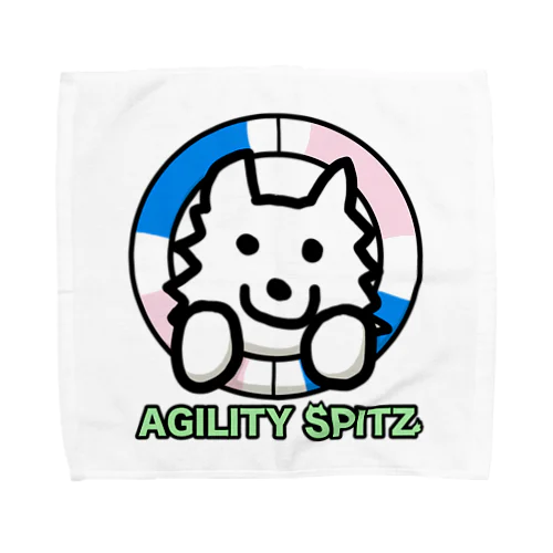 AGILITY SPITZ「タイヤからこんにちは！」 Towel Handkerchief