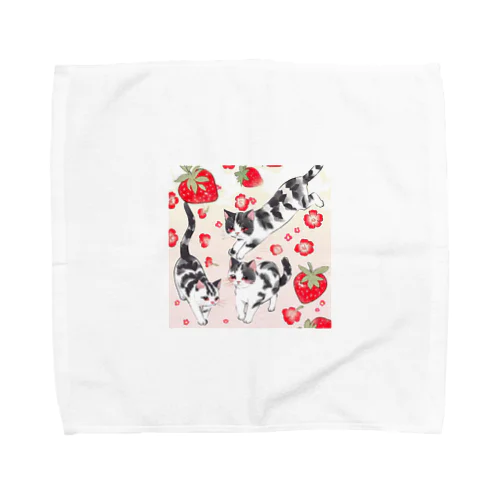 イチゴ猫 Towel Handkerchief