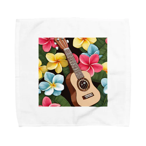 プルメリア＆ウクレレ🌺🌴 Towel Handkerchief