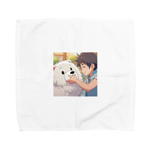 もふもふワンちゃん Towel Handkerchief