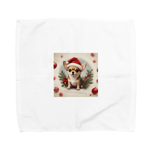 チワワがクリスマスの雰囲気を盛り上げる🎅🎄 Towel Handkerchief