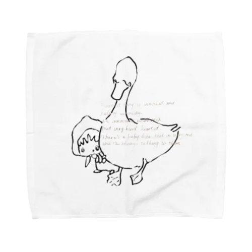 ずきんbabyと母さんアヒル Towel Handkerchief