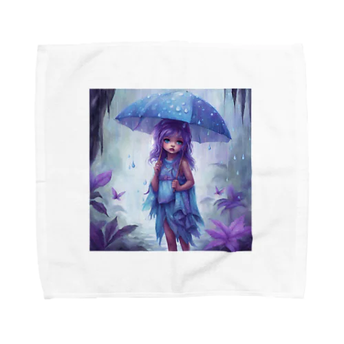 Alone in the Purple Rain Towel Handkerchief