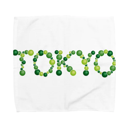 バルーン文字「TOKYO」（緑色系） Towel Handkerchief