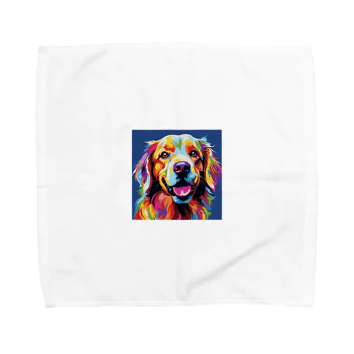 Rainbow dog Towel Handkerchief