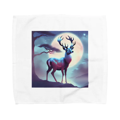 神秘的な鹿 Towel Handkerchief