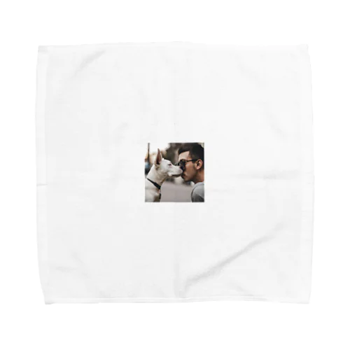 キスする犬グッズ Towel Handkerchief