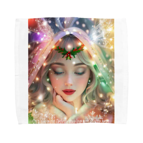  On a holy night. Dedicate your love with all your heart. Towel Handkerchief