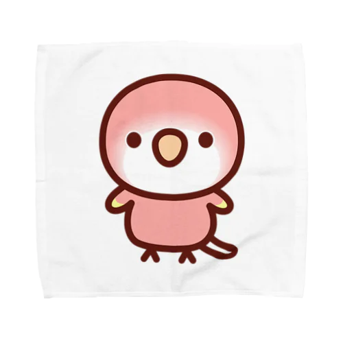 アキクサインコ（ルビノー） Towel Handkerchief