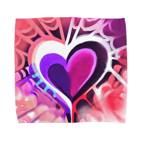 Purple Love Towel Handkerchief