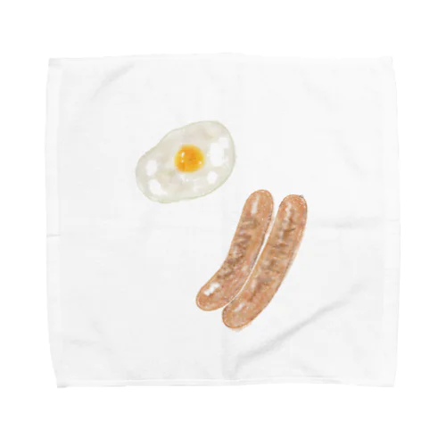目玉焼きとウインナー Towel Handkerchief
