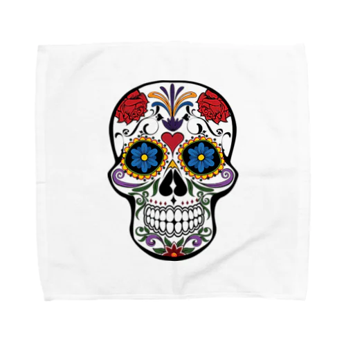 Colorful Skull   カラフル な スカル. はでな 頭蓋骨 Towel Handkerchief