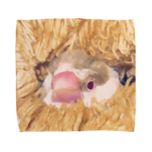 埋もれる文鳥ちゃちゃぽ Towel Handkerchief