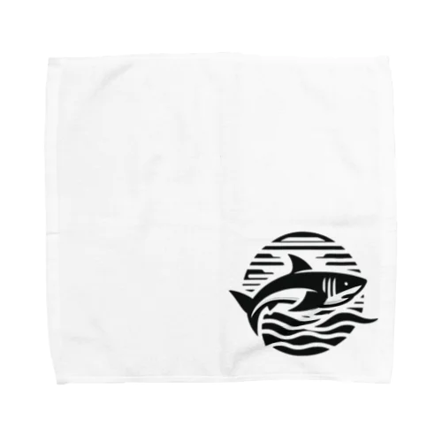 サメシルエット Towel Handkerchief