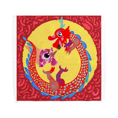 A and Dragon Towel Handkerchief