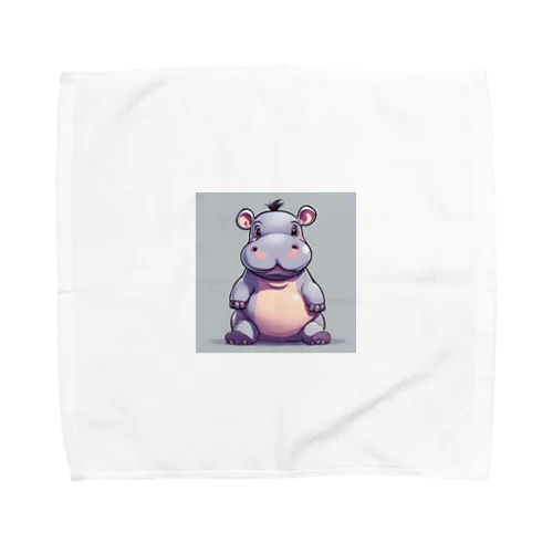 かわいいカバのグッズ Towel Handkerchief