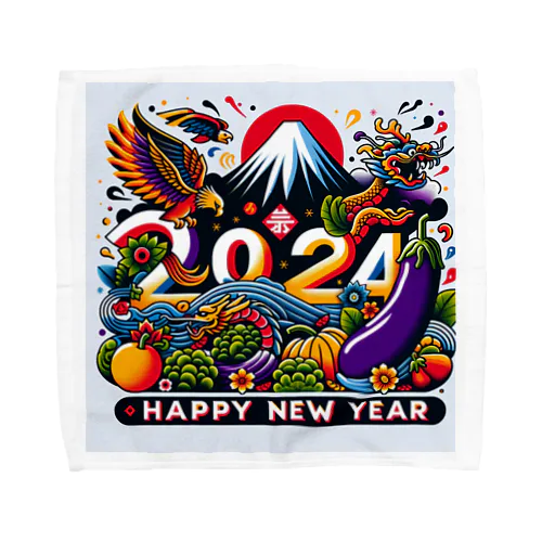 2024年　ハッピーニューイヤー Towel Handkerchief