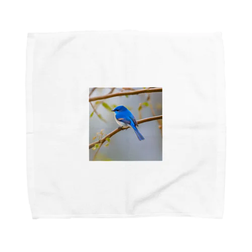 自然と蒼い鳥 Towel Handkerchief