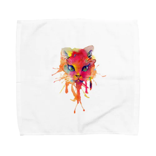 neko（ホワイト） Towel Handkerchief