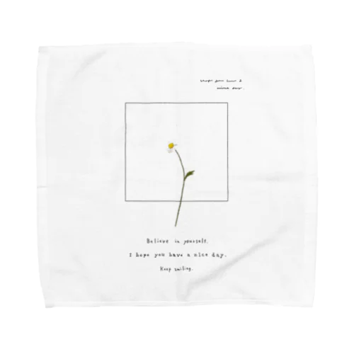 華奢な白いお花 Towel Handkerchief