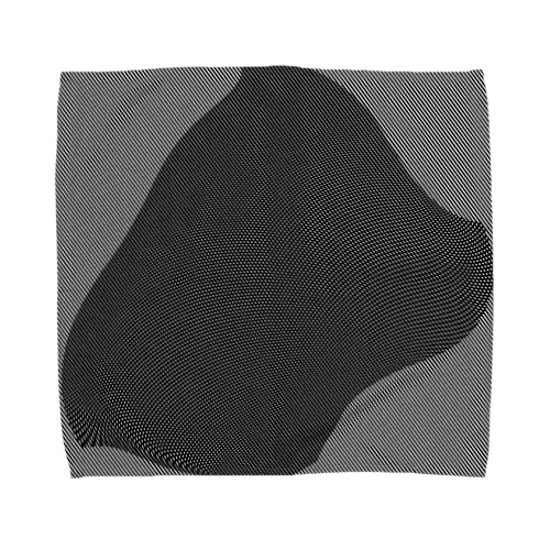 moiré 黒 Towel Handkerchief