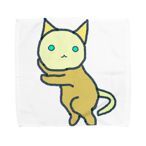 オシャレな黄色の猫が踊り出す！🐱💃  Towel Handkerchief