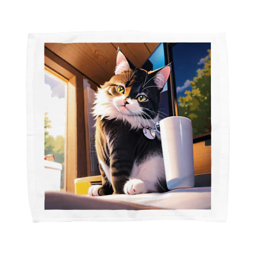 猫のイラスト Towel Handkerchief