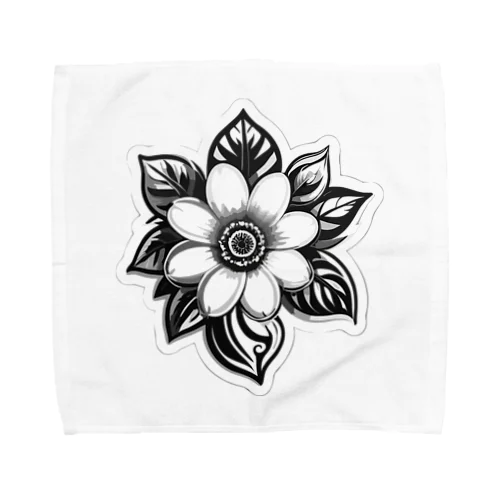 クールなトライバルフラワーⅦ Towel Handkerchief