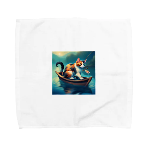 釣り猫君 Towel Handkerchief