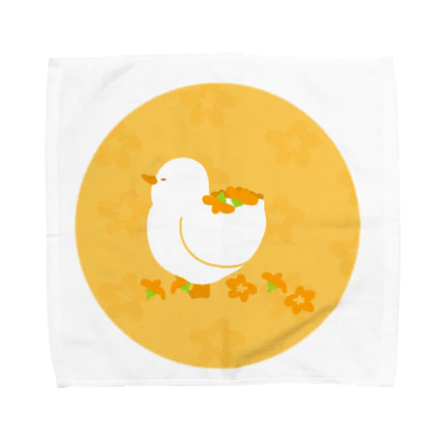 お花とアヒル1 Towel Handkerchief