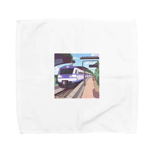 軽快で洗練されたモダン鉄道 Towel Handkerchief