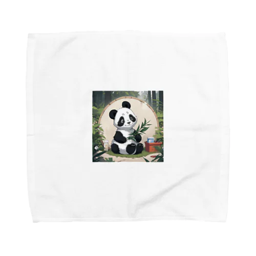 パンダエコワリアン: リサイクルやエコ活動を促進する可愛いパンダ  Towel Handkerchief