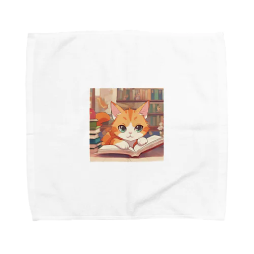 ほんよみかんねこ Towel Handkerchief