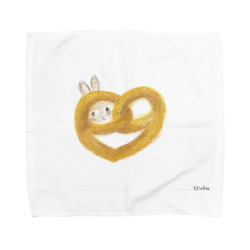 うさぎとプレッツェル Towel Handkerchief